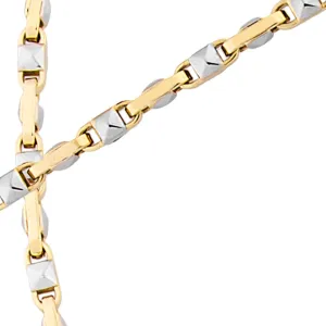Al'Oro Two-Toned Pyrivet Industrial Chain Necklace