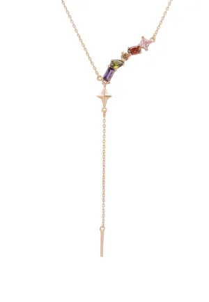 Amalfi Cascading Drop Necklace Rosegold