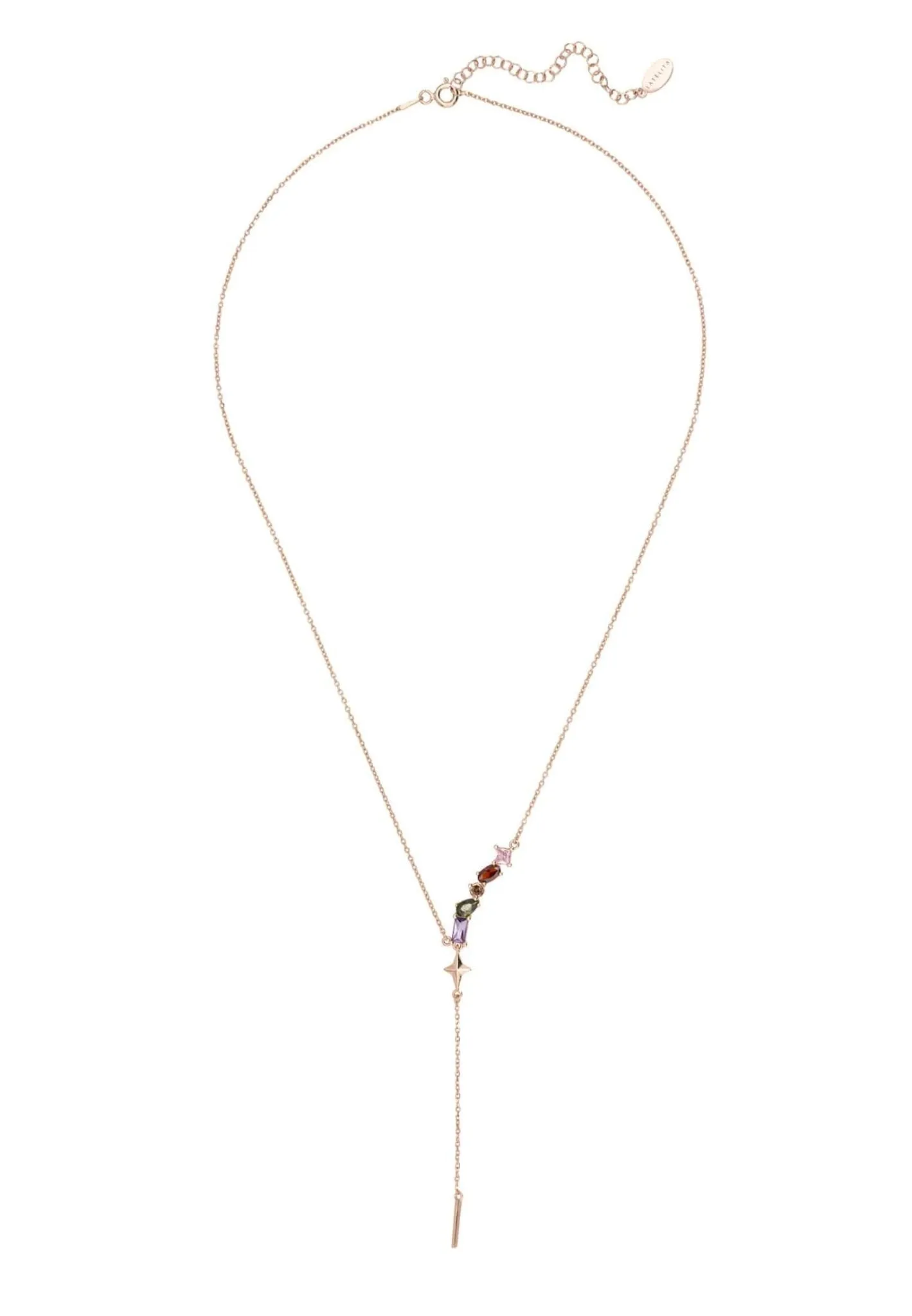 Amalfi Cascading Drop Necklace Rosegold