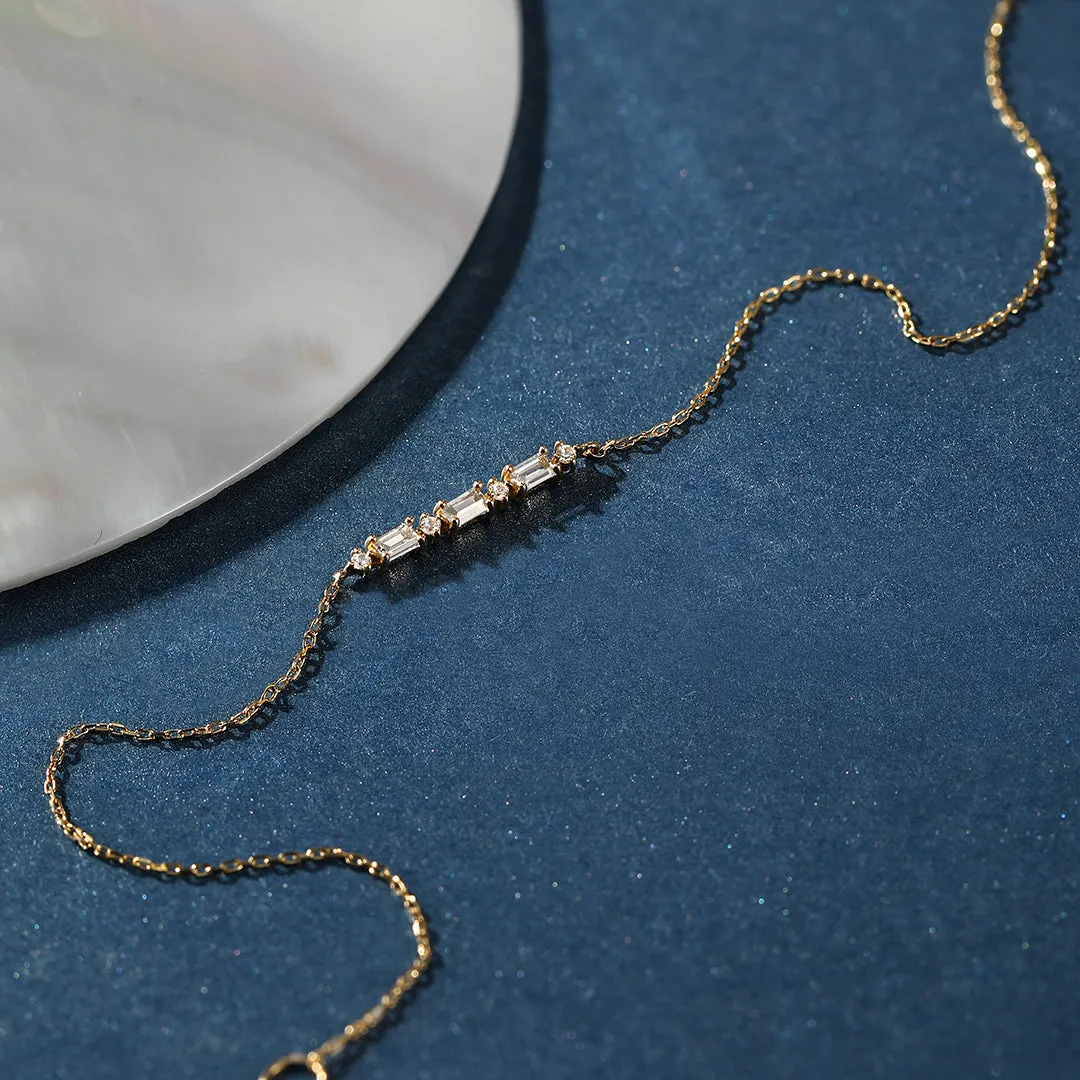 Amelia | White Sapphire Baguette Bracelet