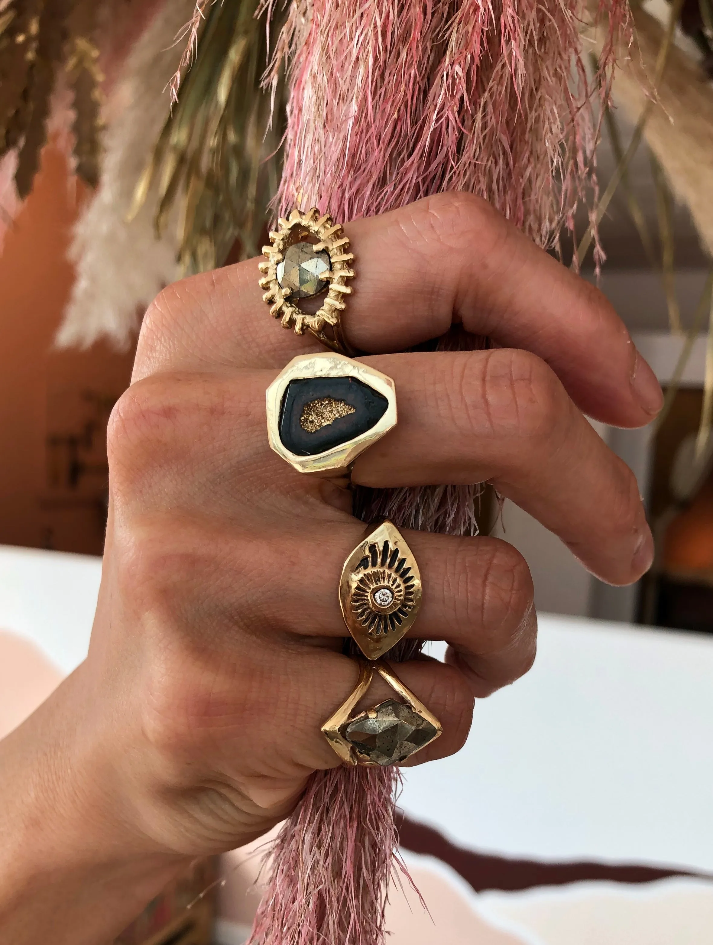 ammonite signet ring