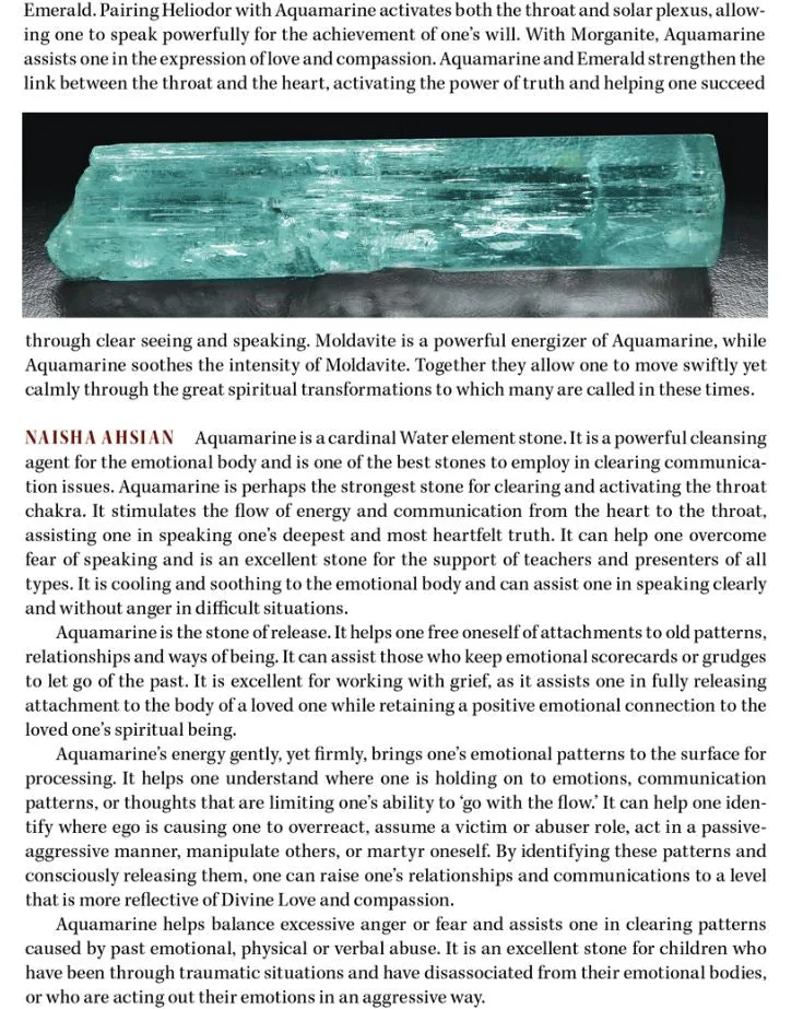 Aquamarine Crystal Pendant 14k 'Mastery Series'