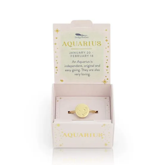 Aquarius Signet Ring