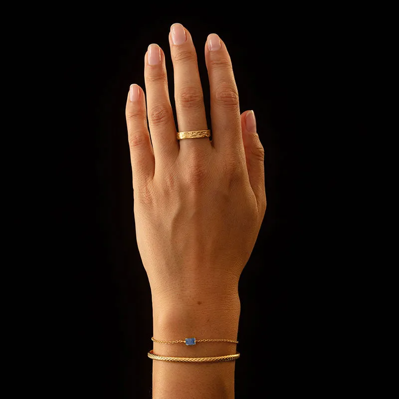 Baguette Mini Bracelet, Labradorite, Gold