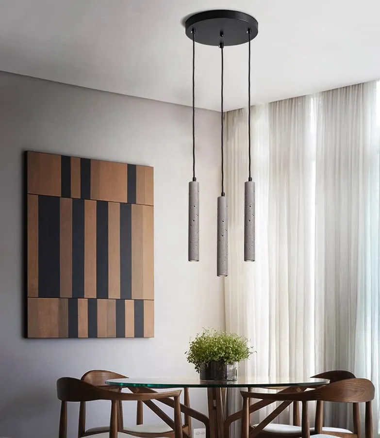 Bamceena Cylindrical Tube Cement Pendant Lamps