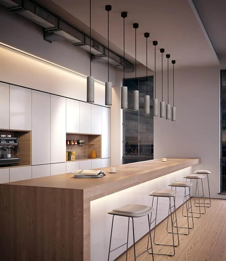Bamceena Cylindrical Tube Cement Pendant Lamps