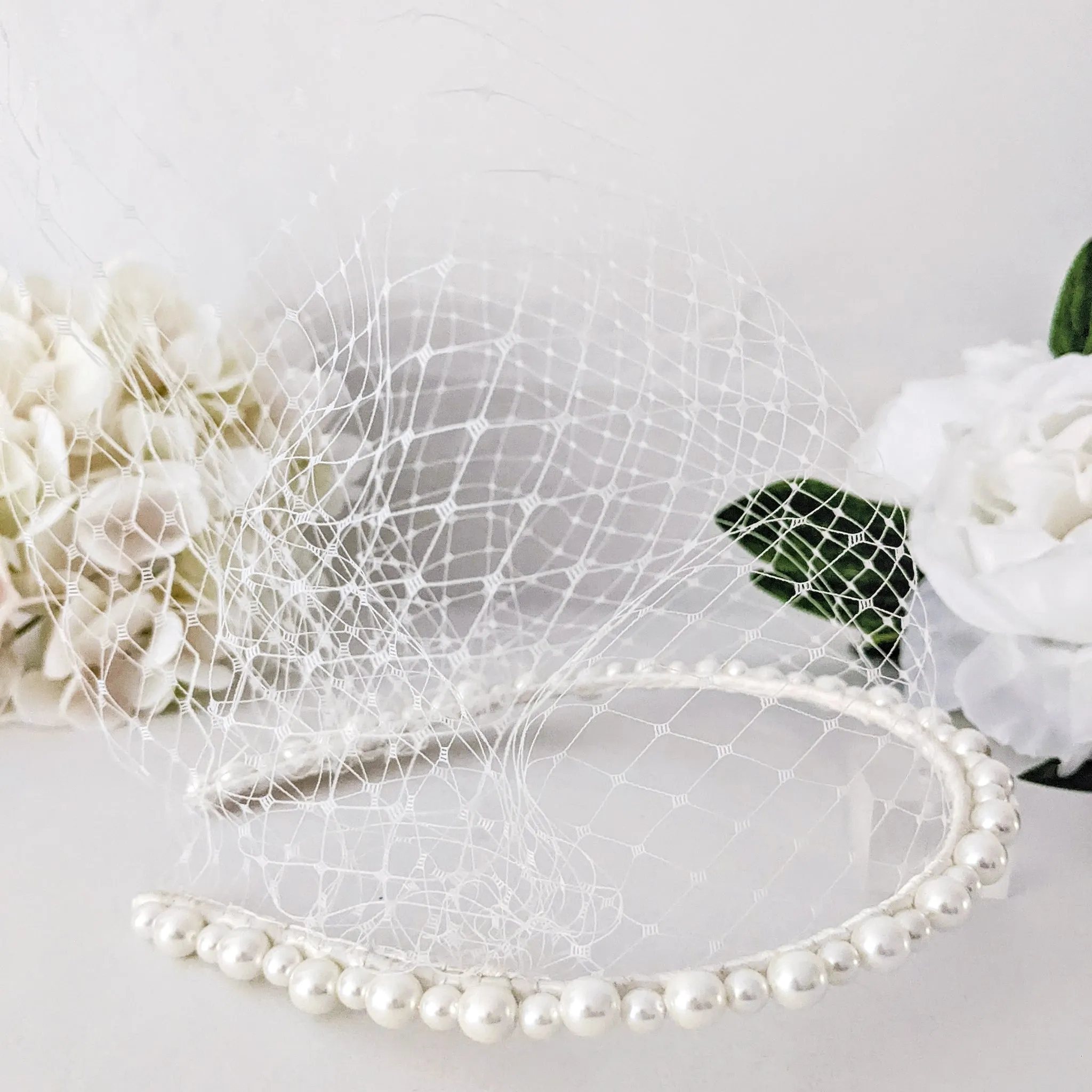 Bella Birdcage Veil Headband