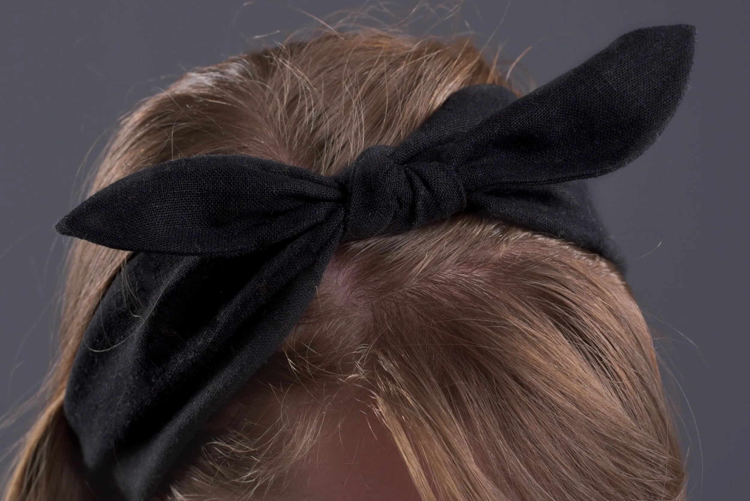 Black Linen Headband