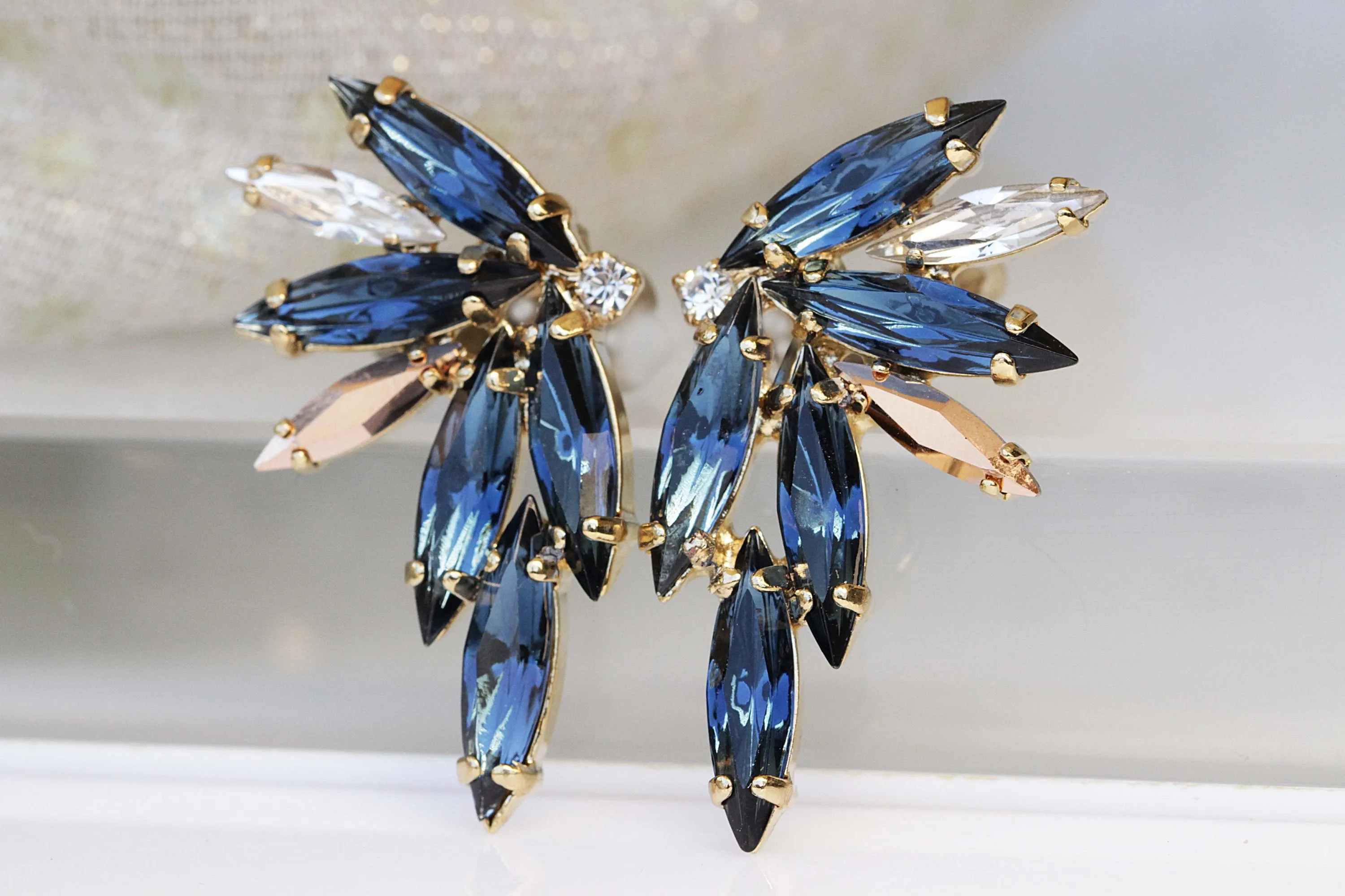 Blue Navy studs