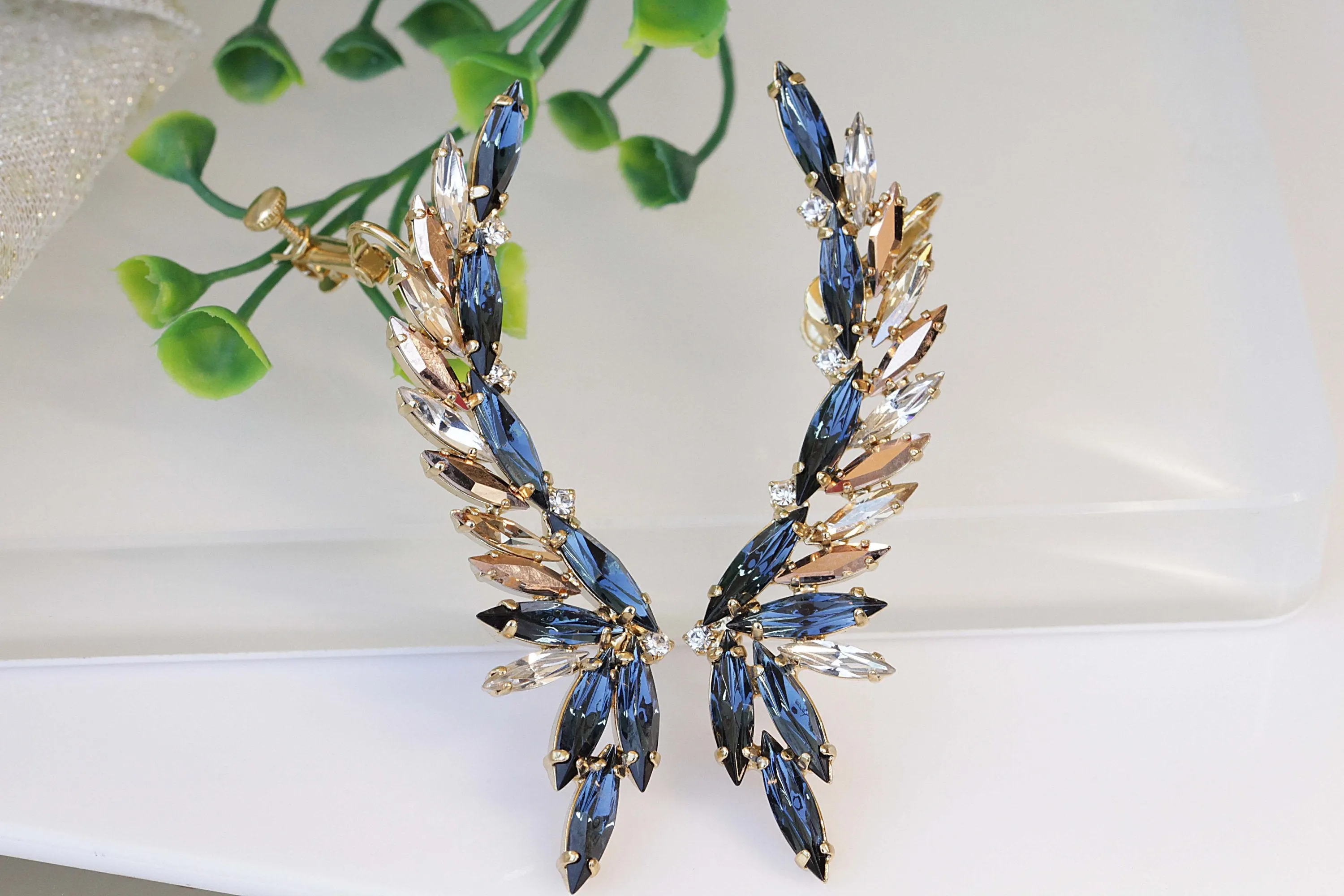 Blue Navy studs