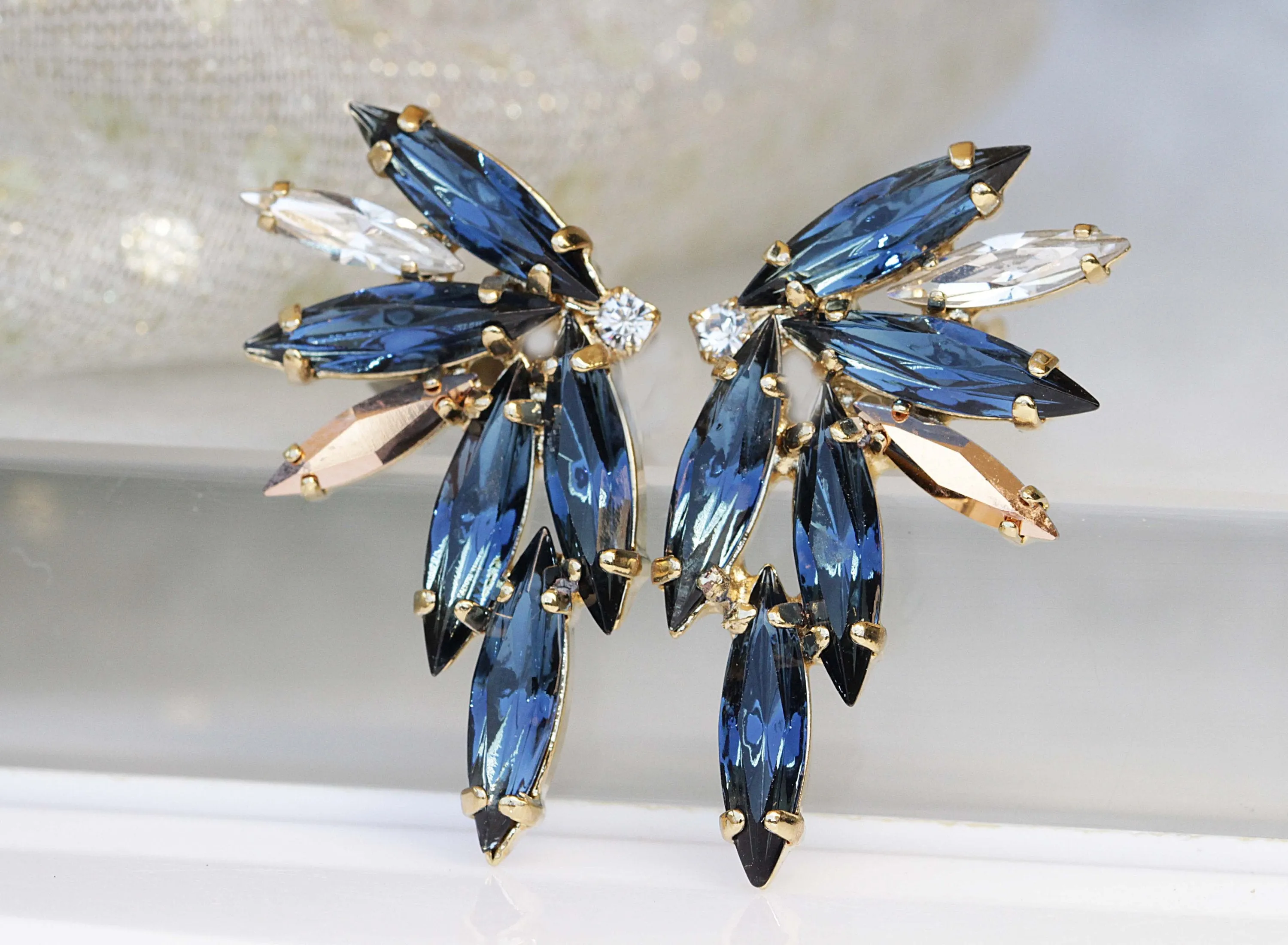 Blue Navy studs