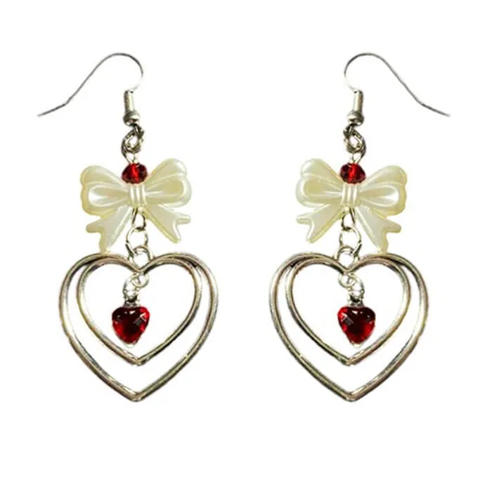 Bow & Heart Coquette Earrings