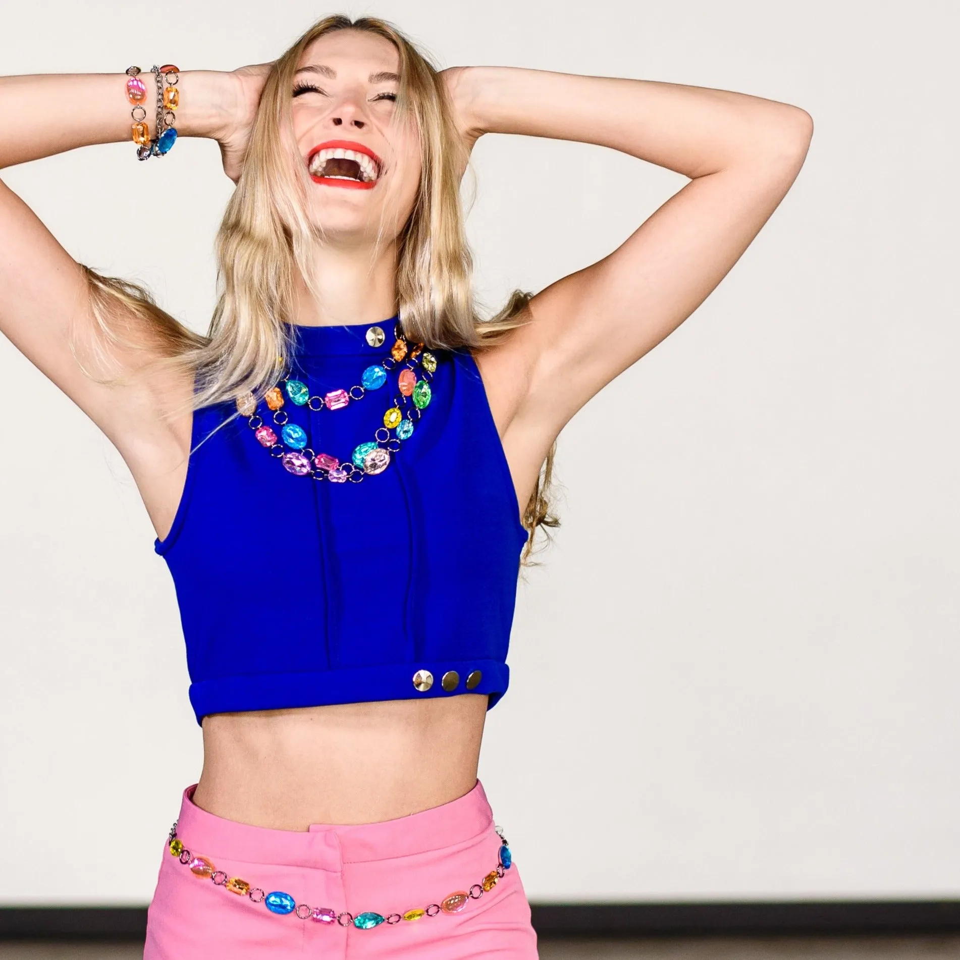 Bright Tones Story Shine-On Gem Shortie Necklace