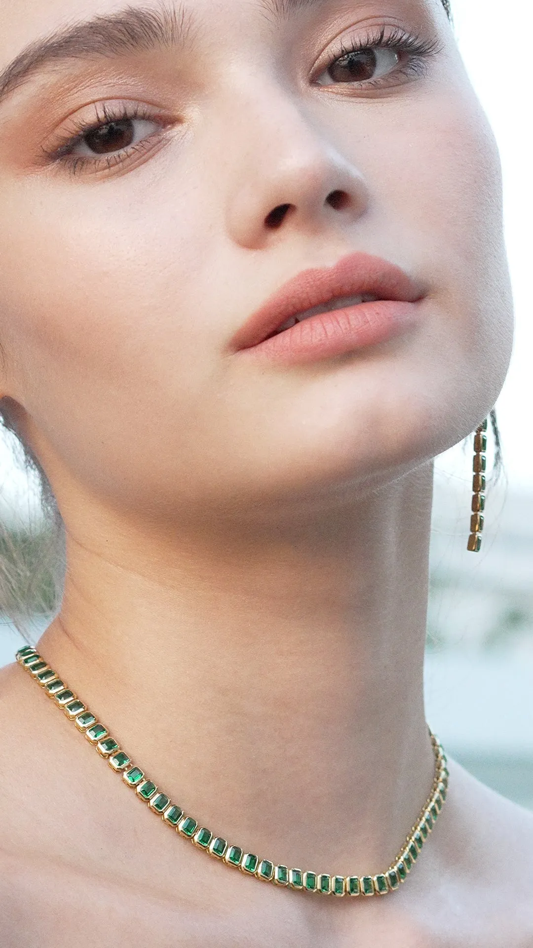 Cassidy Necklace Emerald 18K Gold Vermeil