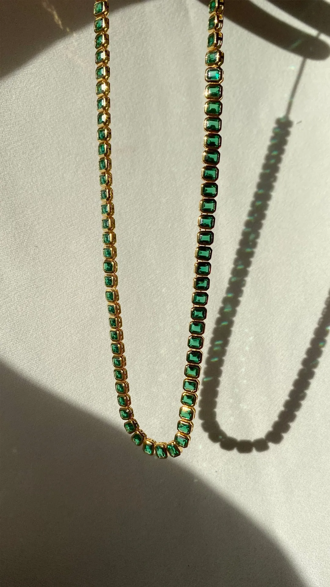 Cassidy Necklace Emerald 18K Gold Vermeil