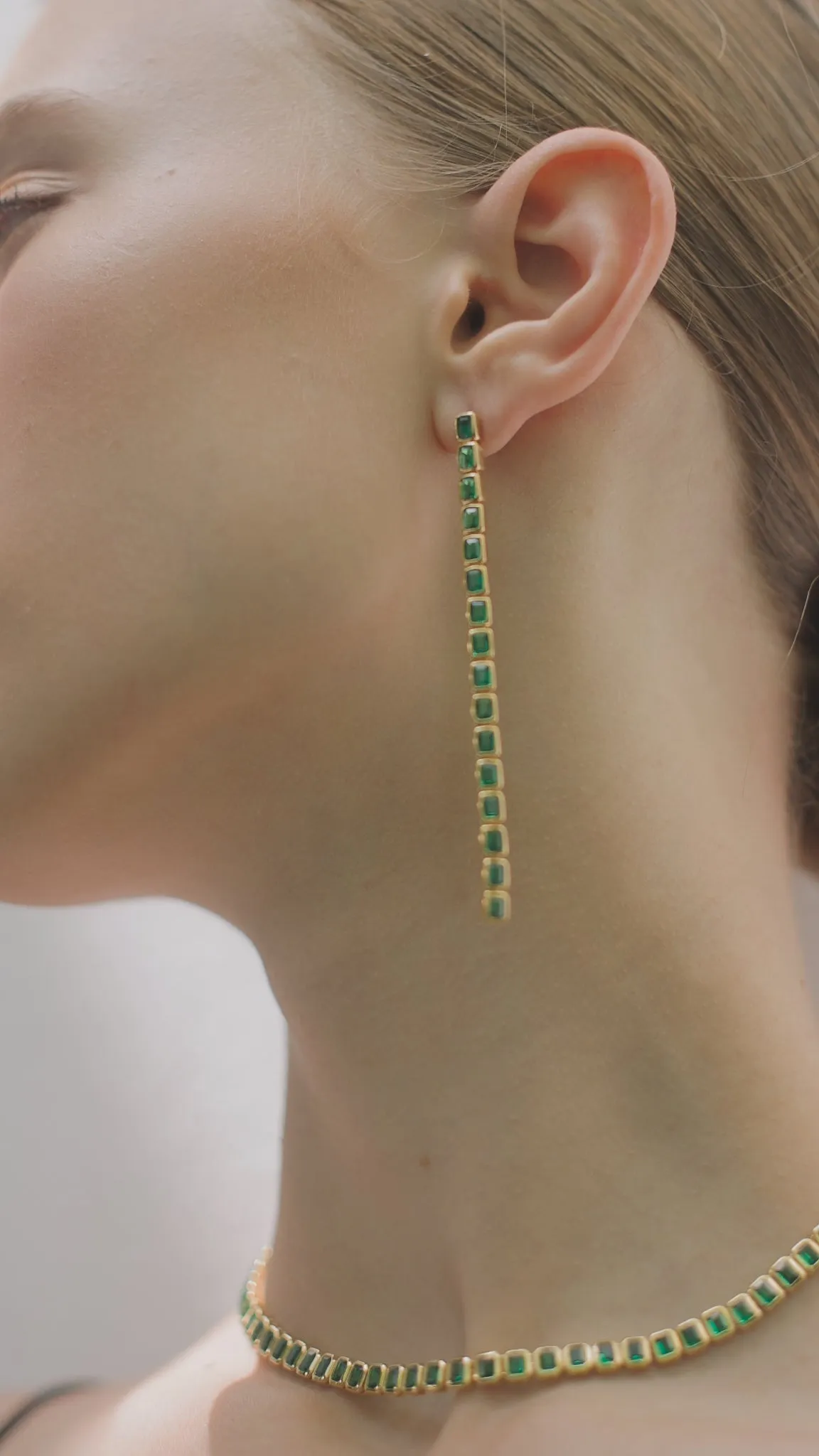Cassidy Necklace Emerald 18K Gold Vermeil