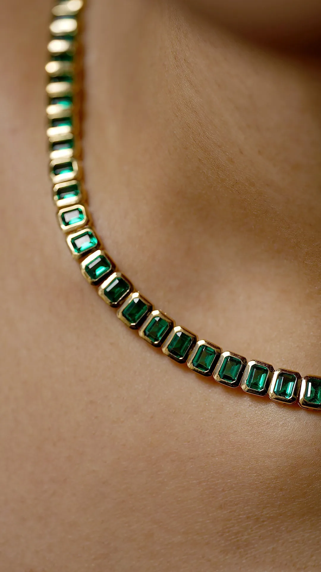 Cassidy Necklace Emerald 18K Gold Vermeil