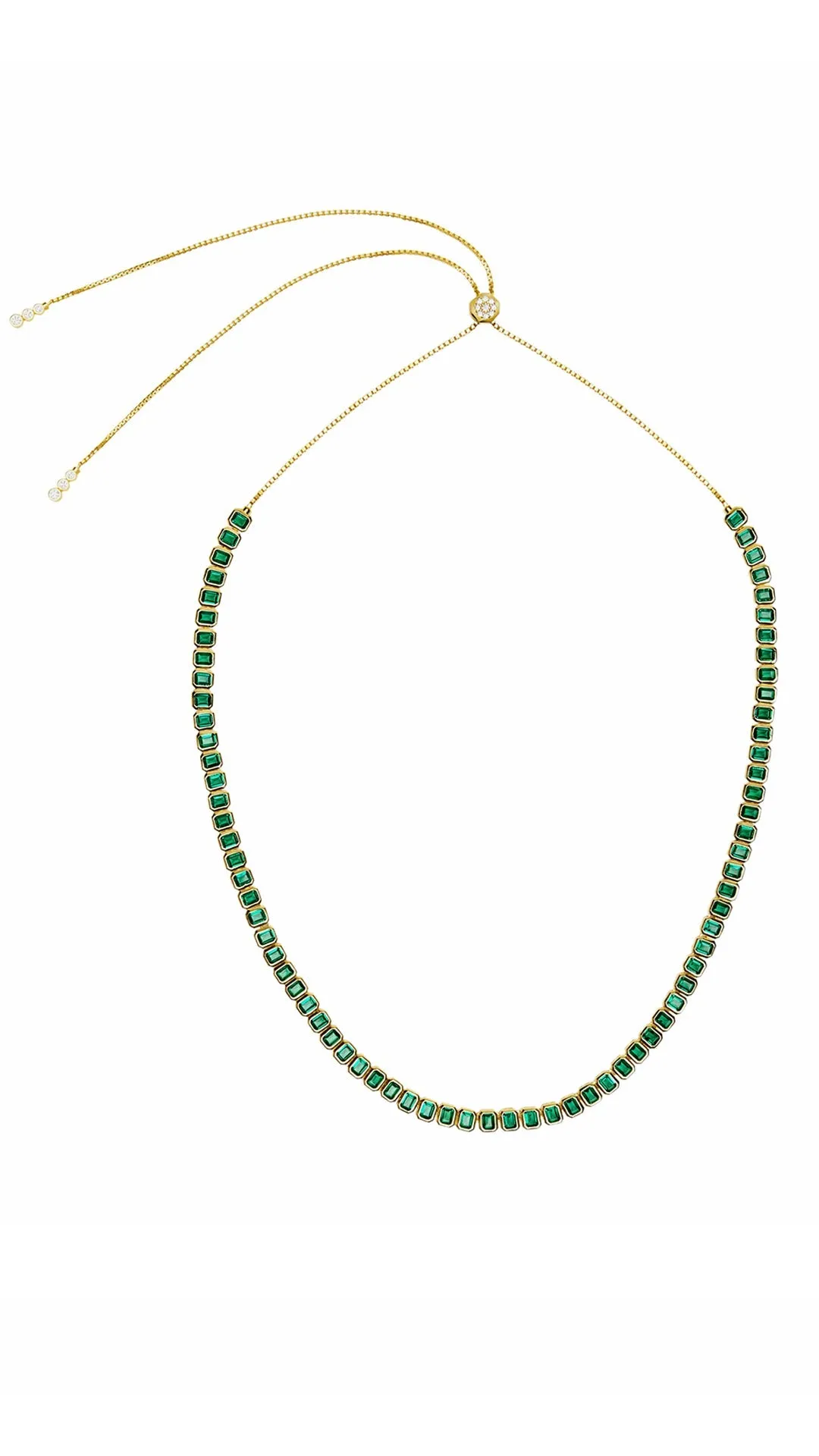 Cassidy Necklace Emerald 18K Gold Vermeil