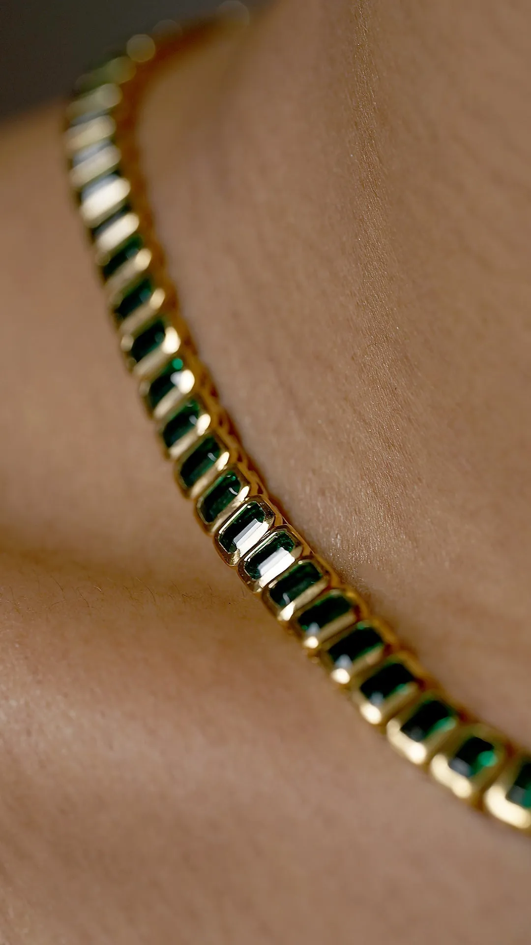 Cassidy Necklace Emerald 18K Gold Vermeil