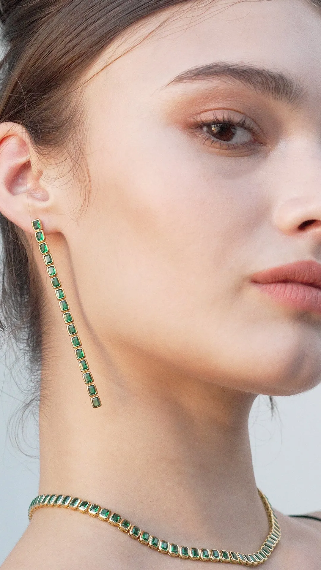 Cassidy Necklace Emerald 18K Gold Vermeil