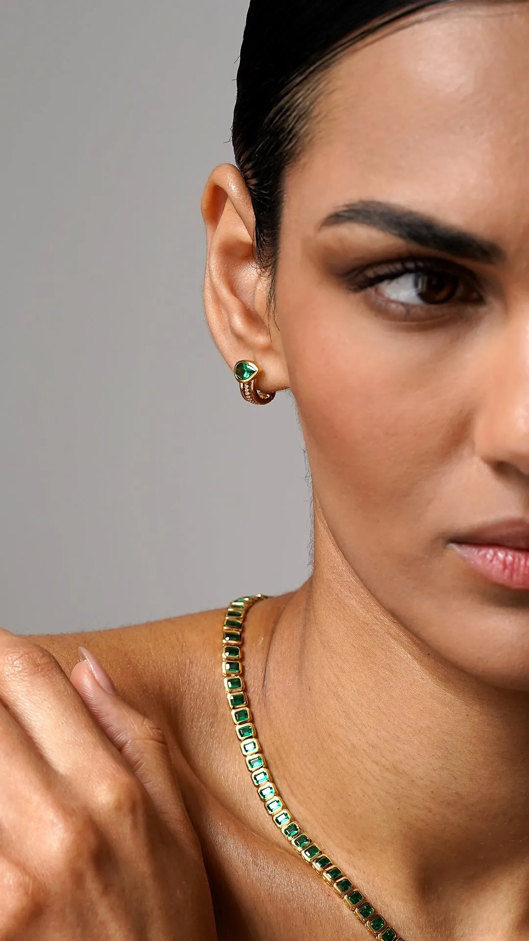 Cassidy Necklace Emerald 18K Gold Vermeil