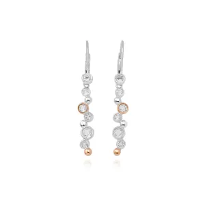 Celebration Drop Earrings - Silver/Rose - 3SME2