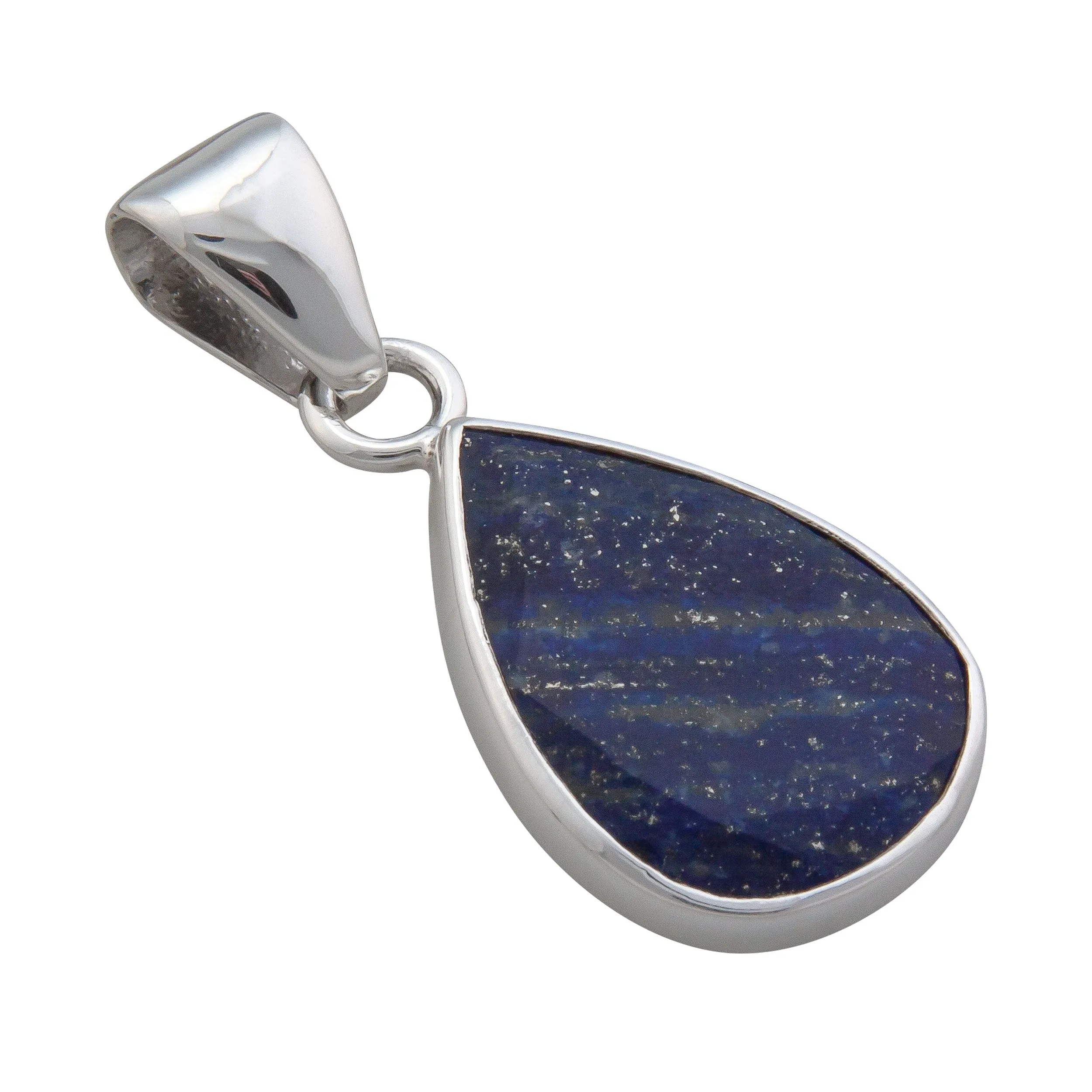 Charles Albert Silver - Lapis Lazuli Faceted Teardrop Pendant