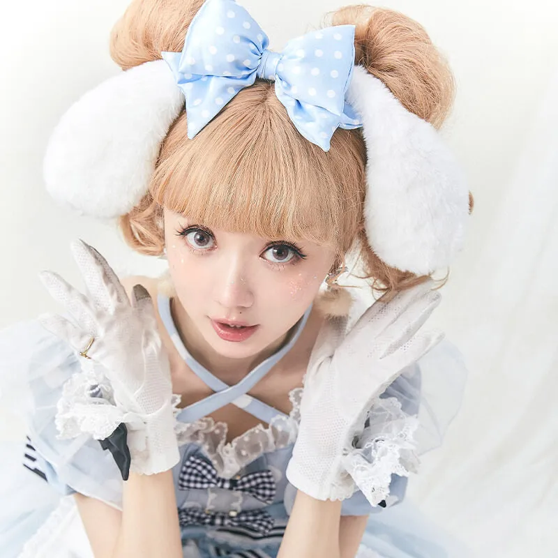 Cinnamoroll Ears KC With Polka Dots Bowknot