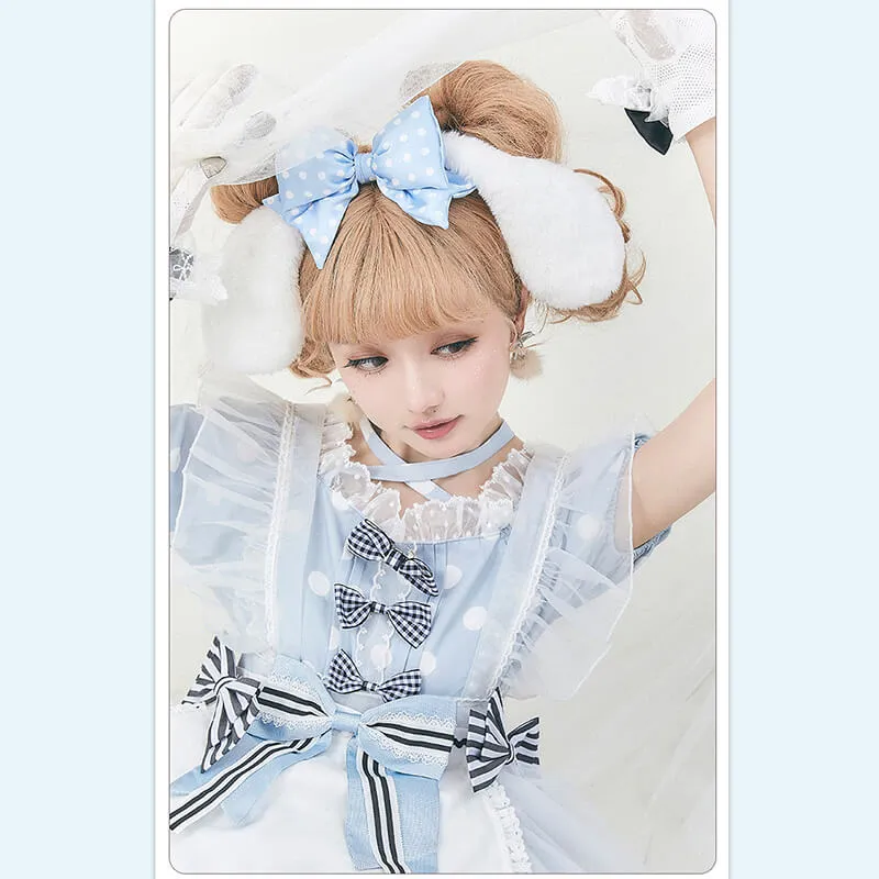 Cinnamoroll Ears KC With Polka Dots Bowknot