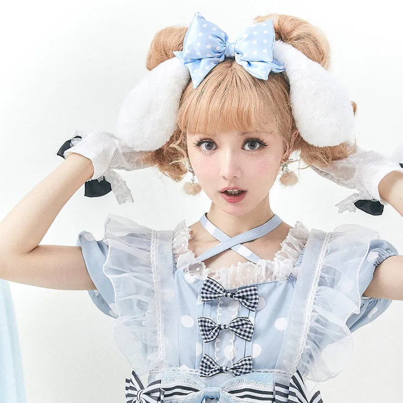 Cinnamoroll Ears KC With Polka Dots Bowknot