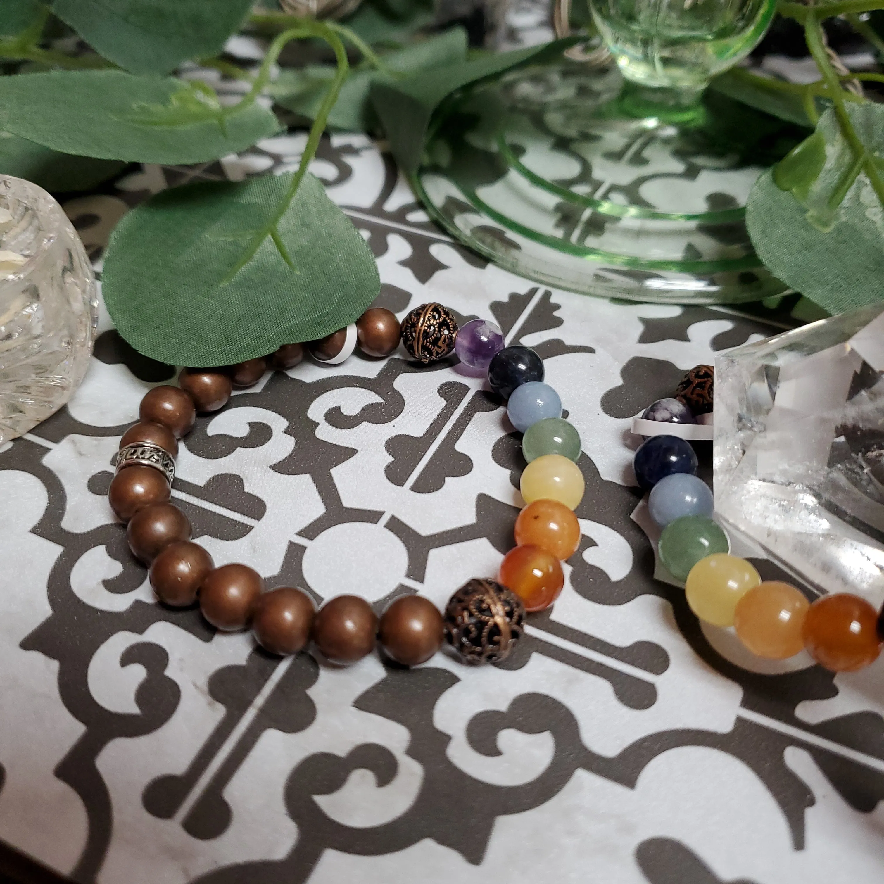 Copper Beads & Chakra Gemstone Bracelets