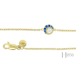 Crescent Collection Diamond and Sapphire Bracelet