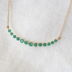 Crescent Emerald Necklace