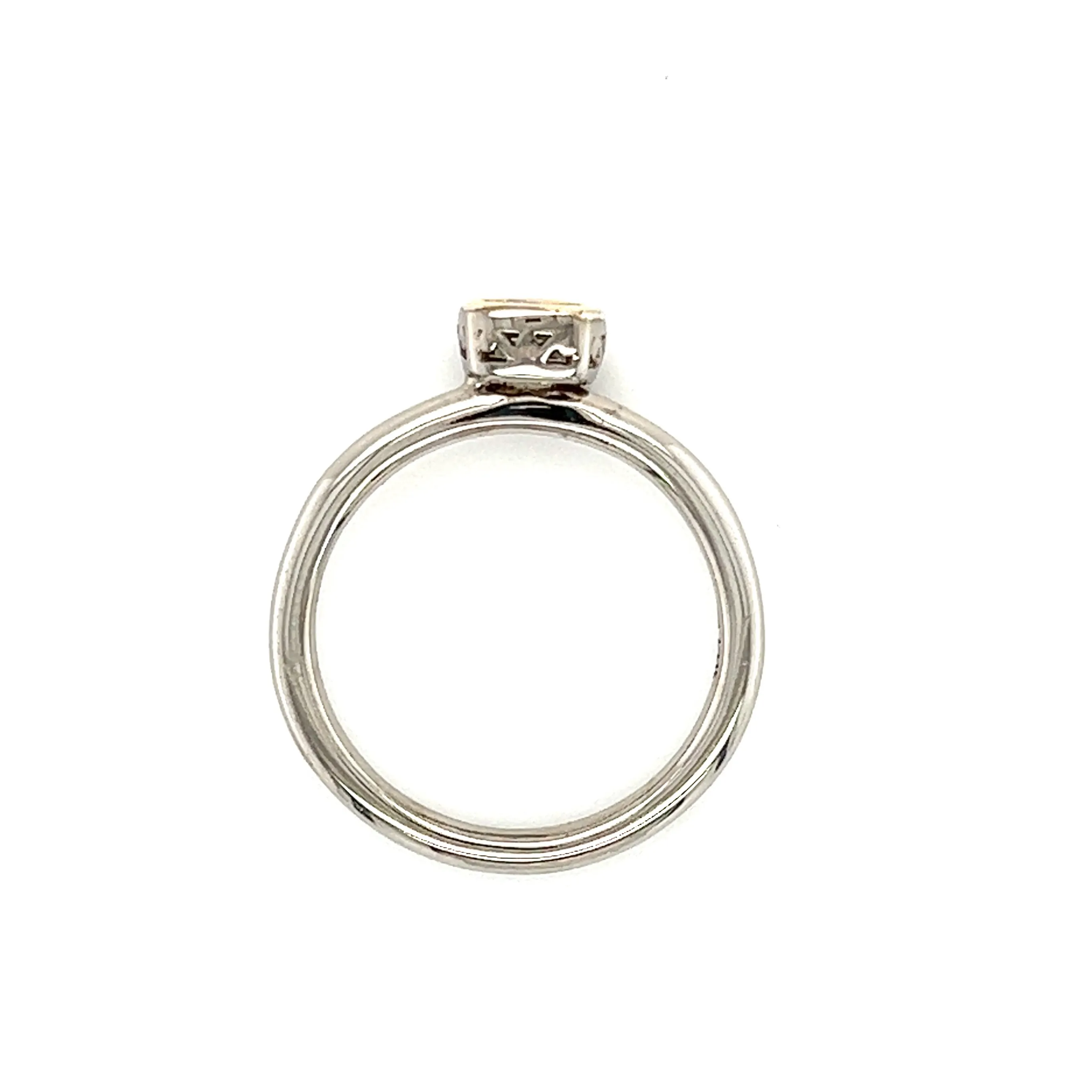Cushion Aquamarine Ring with 14K Yellow Gold Accent in Sterling Silver