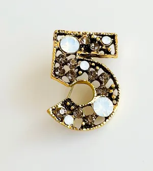 CZ No.5 Brooch