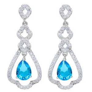 Dangling Drop CZ Earrings IJ15CSSER008