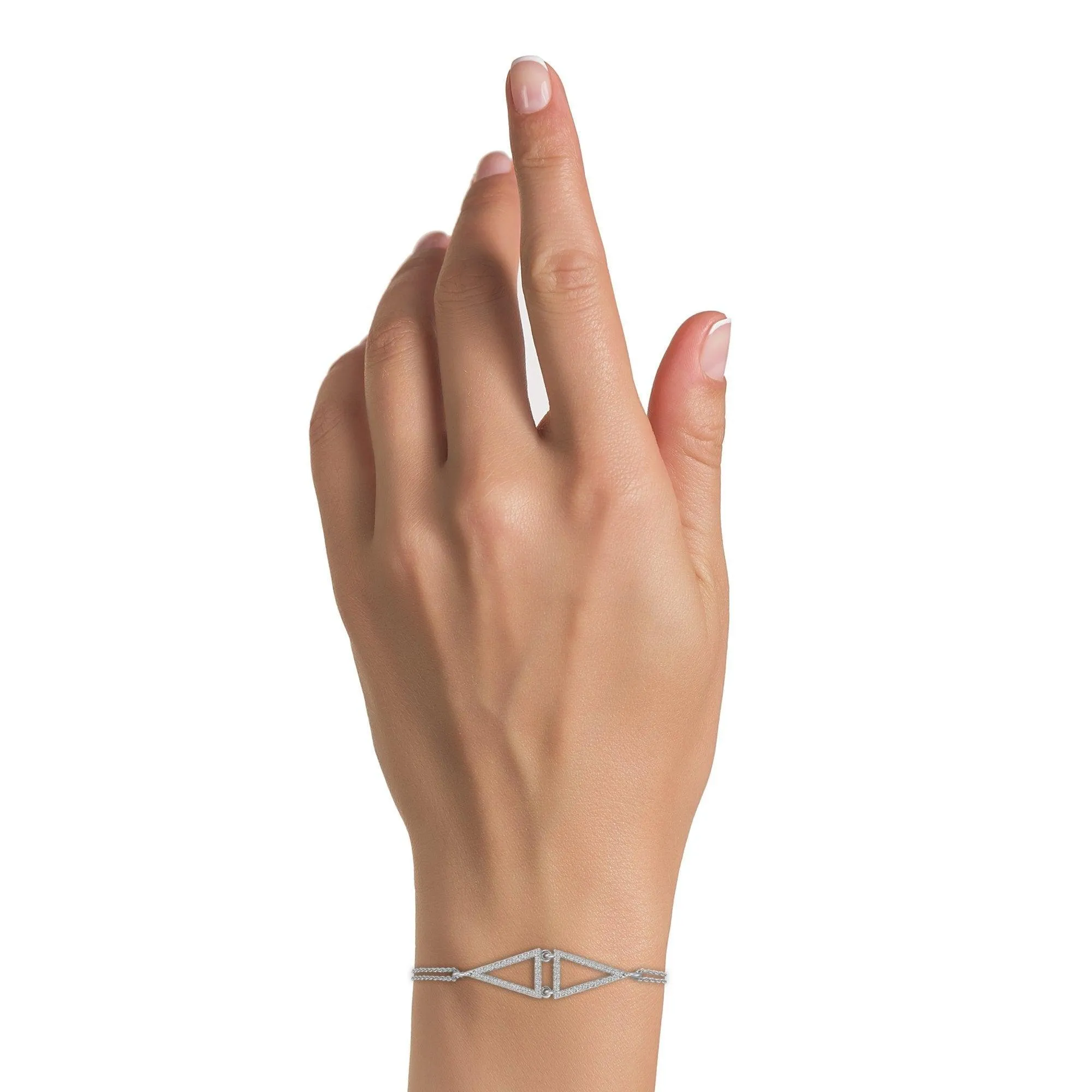 Diamond Accent Fashion Bracelet in 10K White Gold