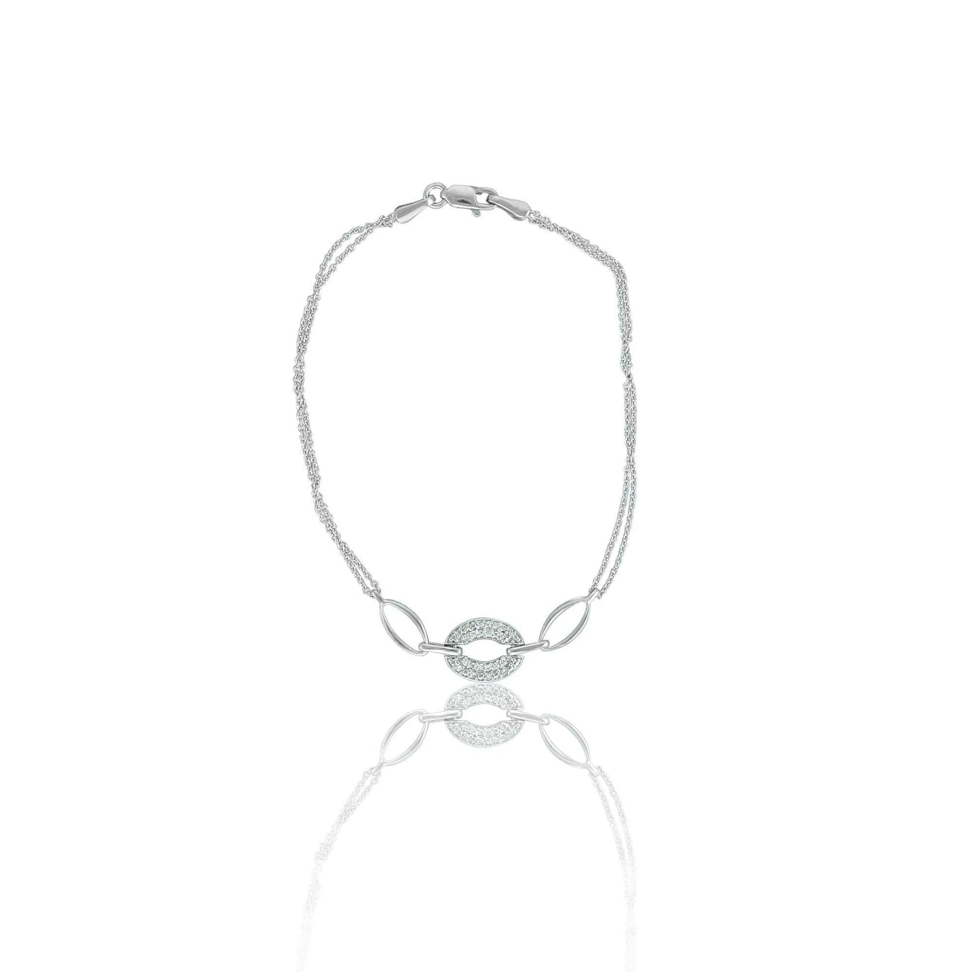 Diamond Accent Fashion Bracelet in Sterling Silver