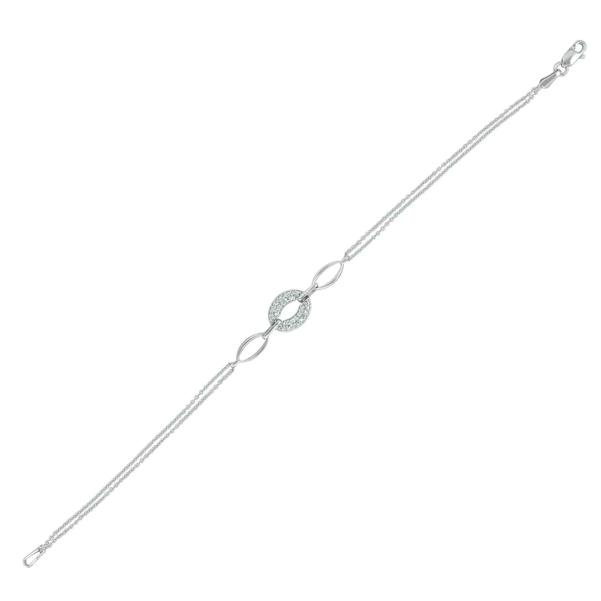 Diamond Accent Fashion Bracelet in Sterling Silver