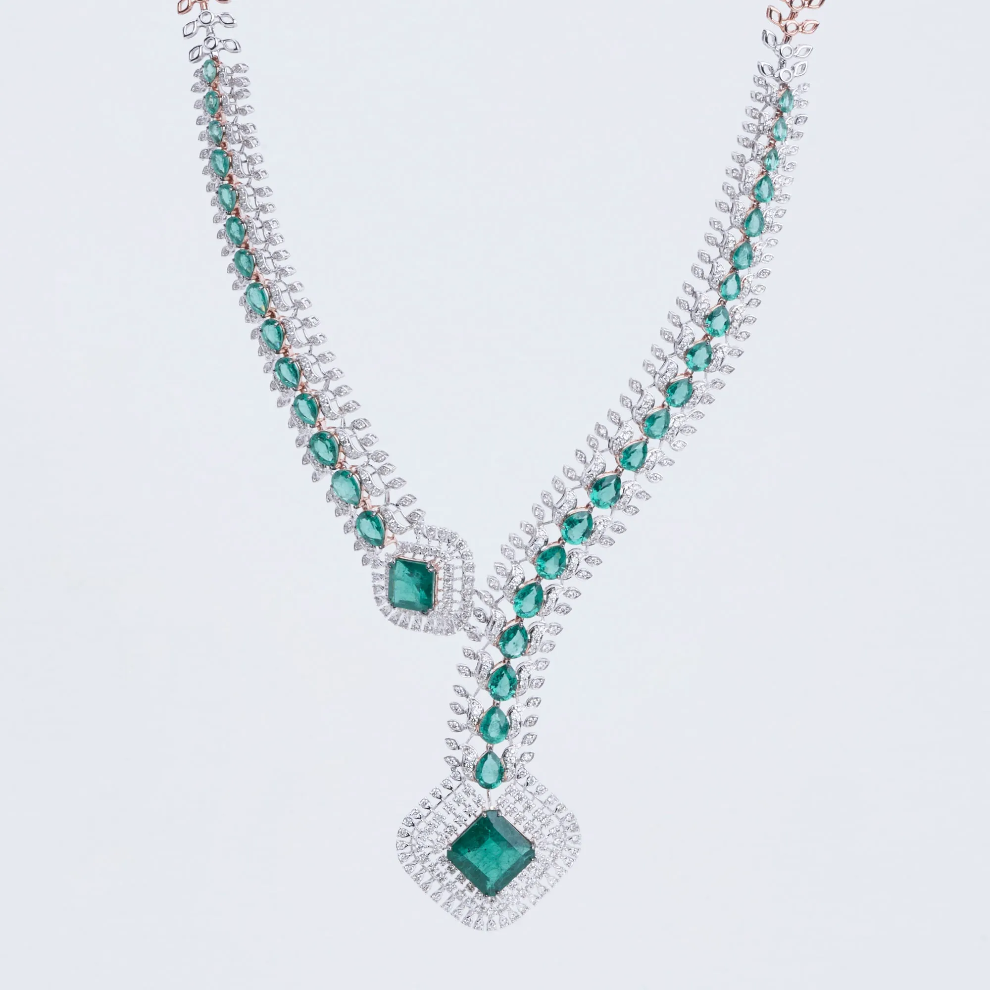 Diamond & Emerald Rhapsody Necklace
