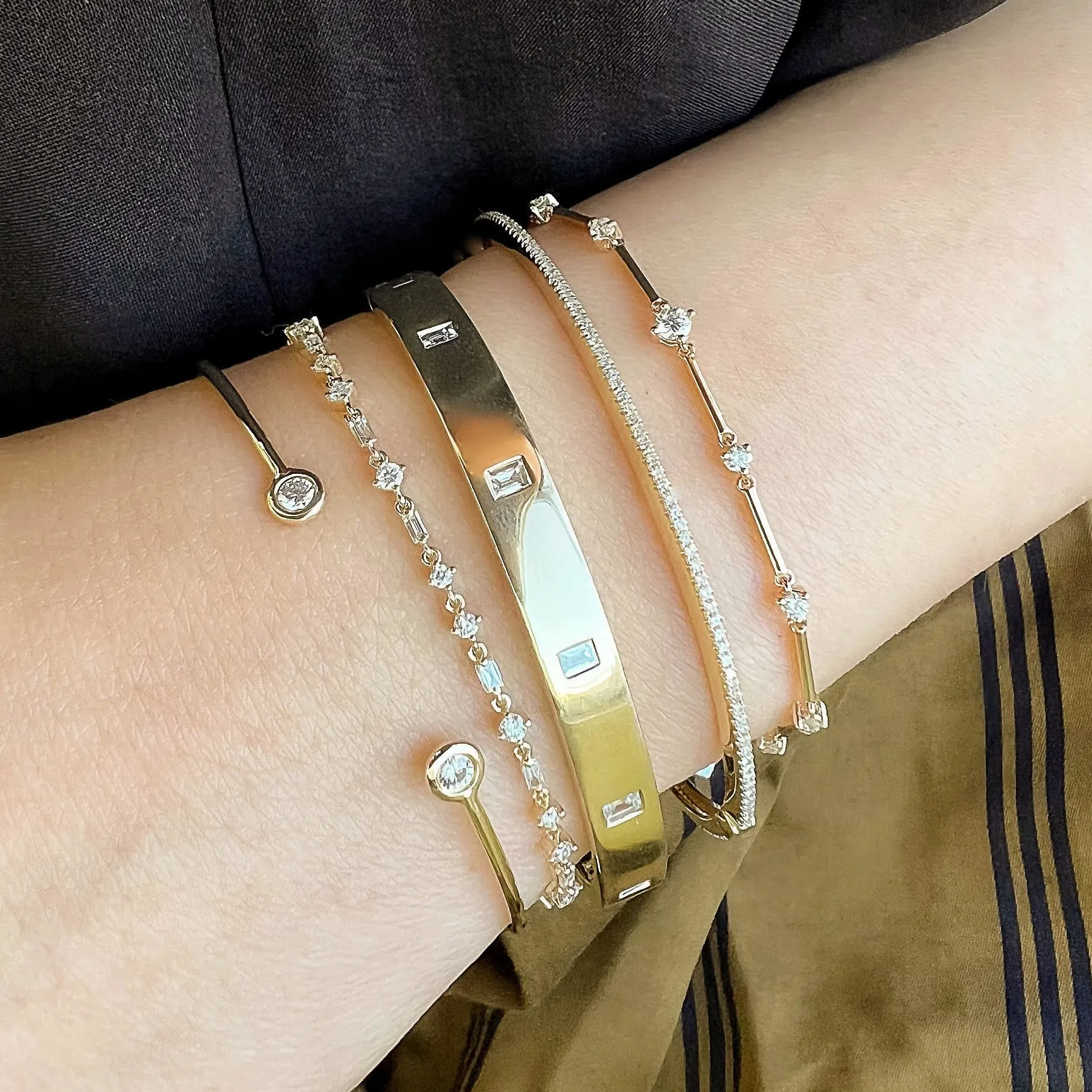 Diamond and Gold Bar Constellation Bracelet