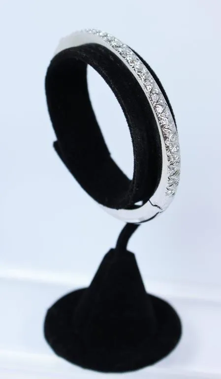 DIAMOND  Bangle Bracelet with 14 Karat White Gold