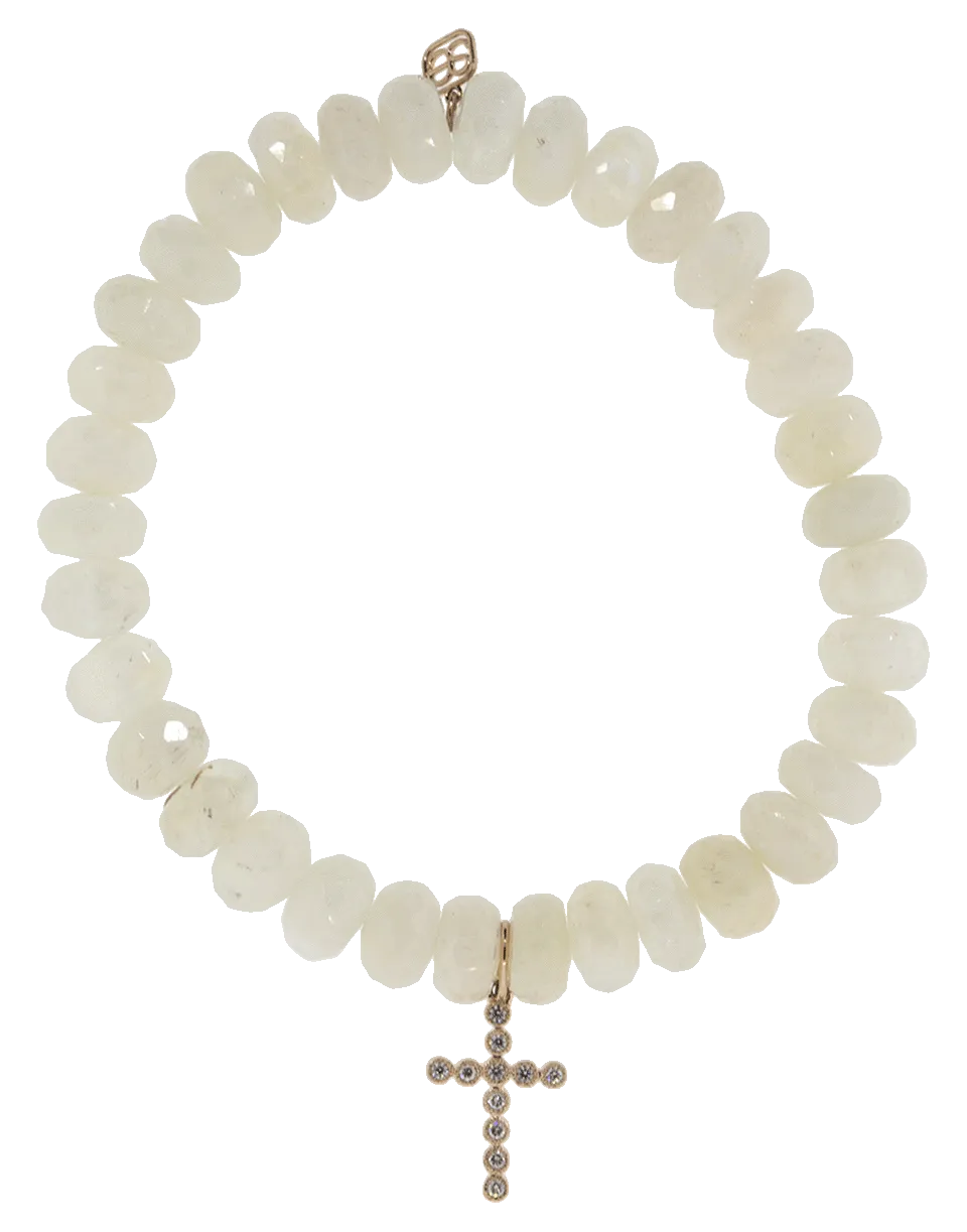 Diamond Cross Charm Bracelet