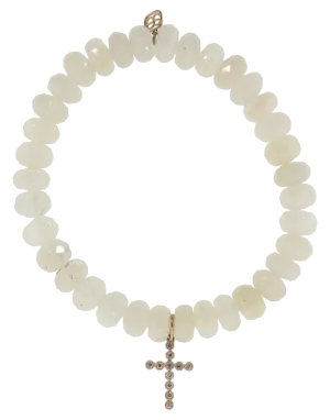 Diamond Cross Charm Bracelet