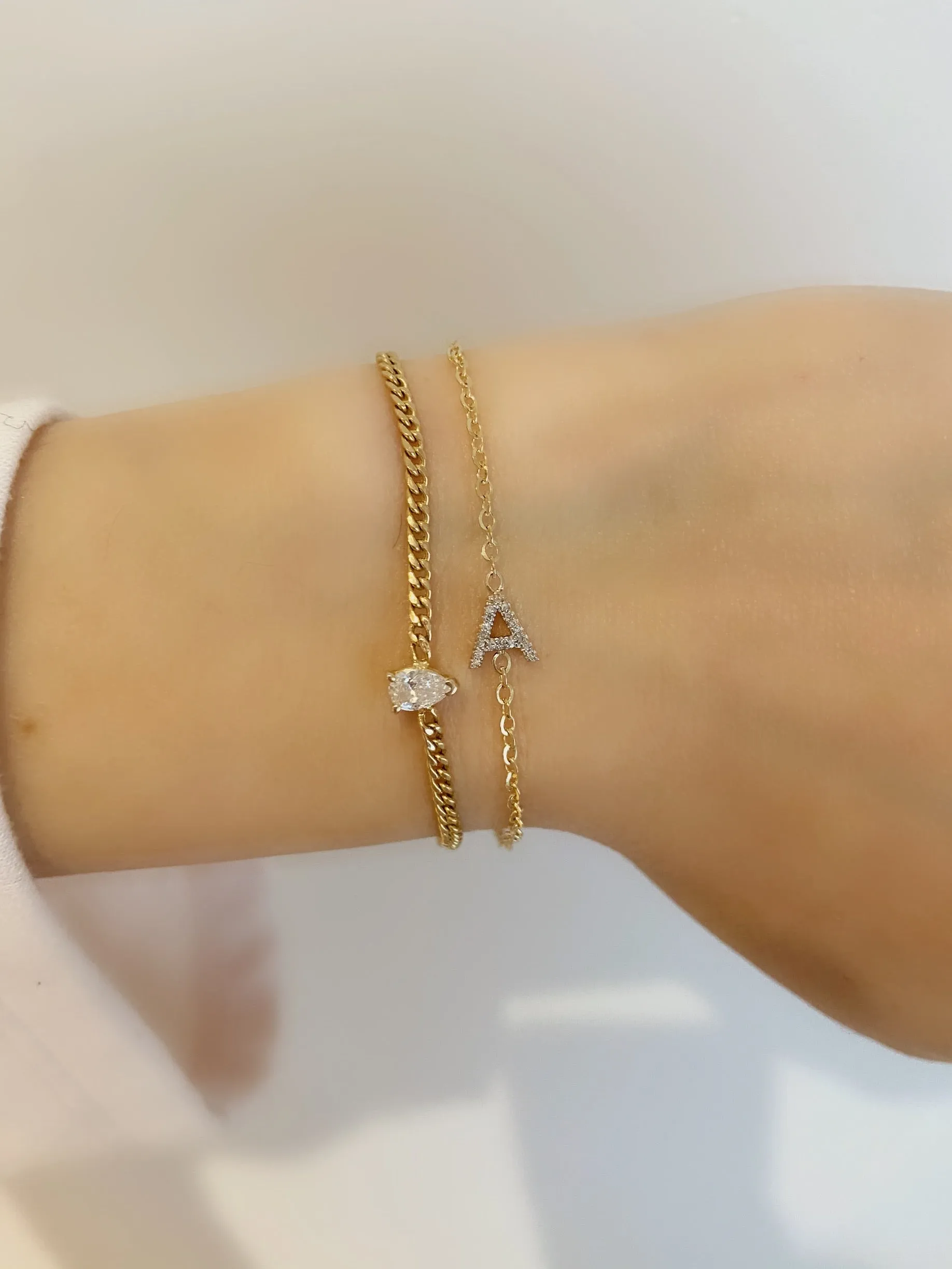 Diamond Initial Bracelet