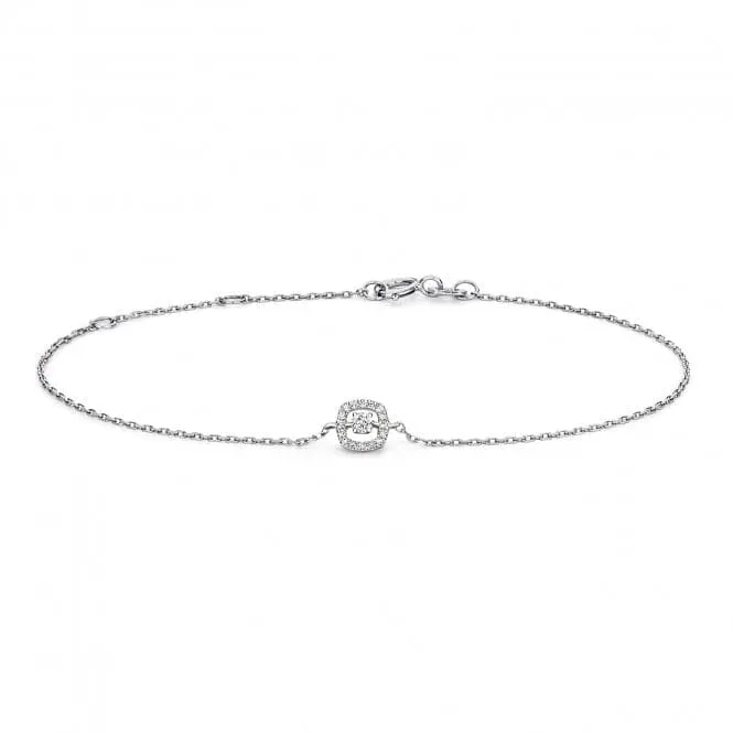 Diamond Jewellery 9ct White Gold Diamond Bracelet BD023W