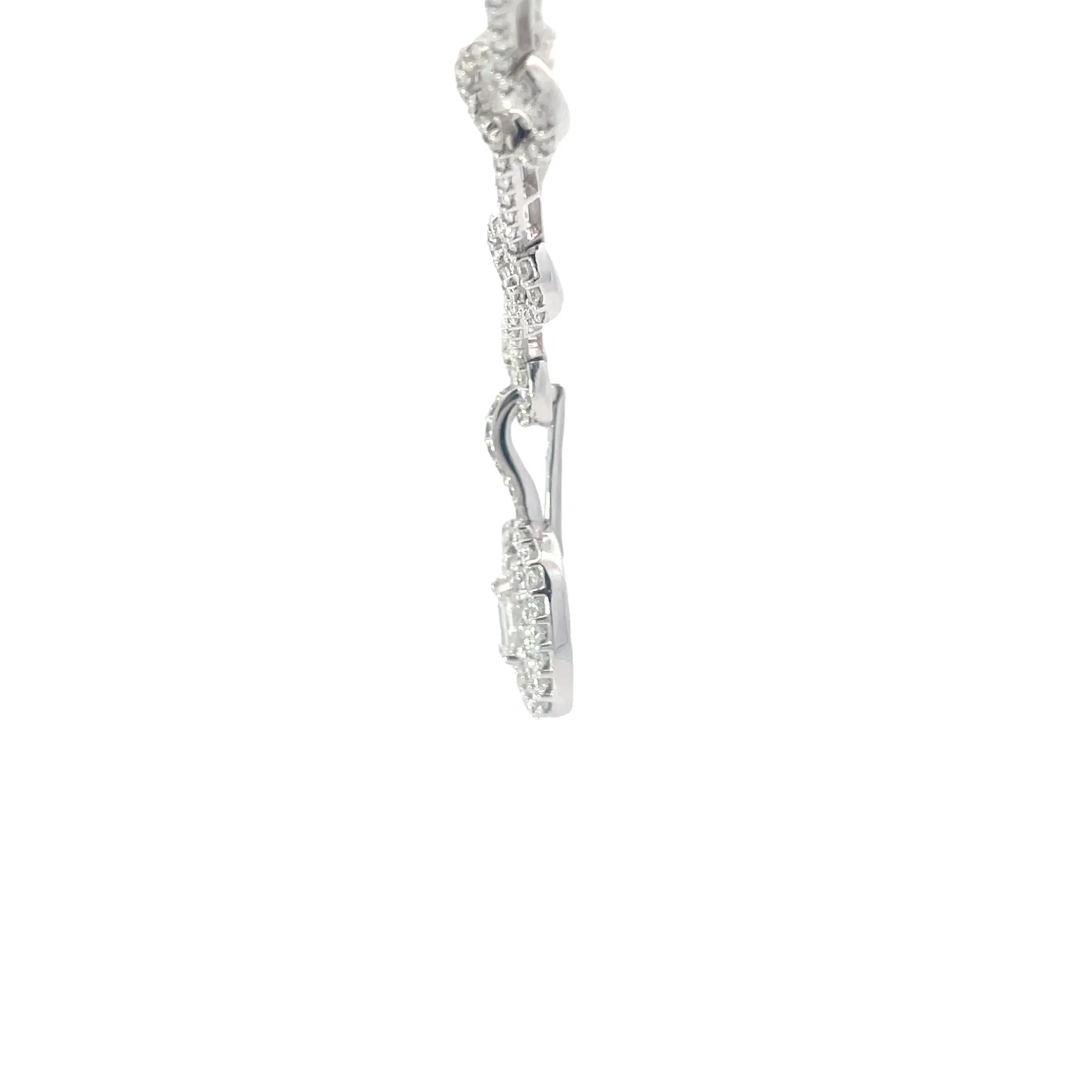 Diamond Statement Cluster Pendant Necklace