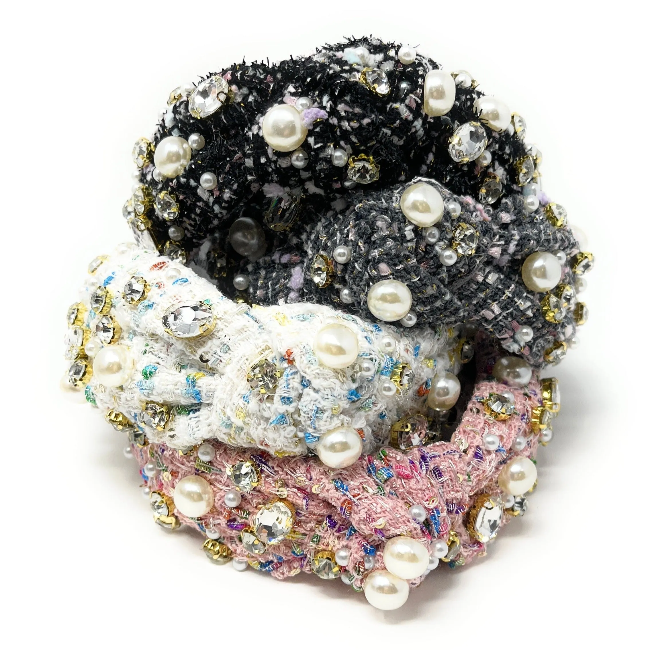 Eira Jeweled Pearl Knot Headband