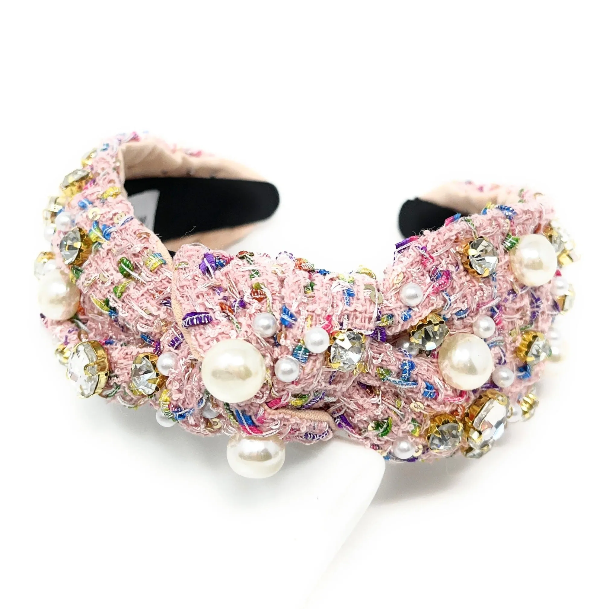Eira Jeweled Pearl Knot Headband