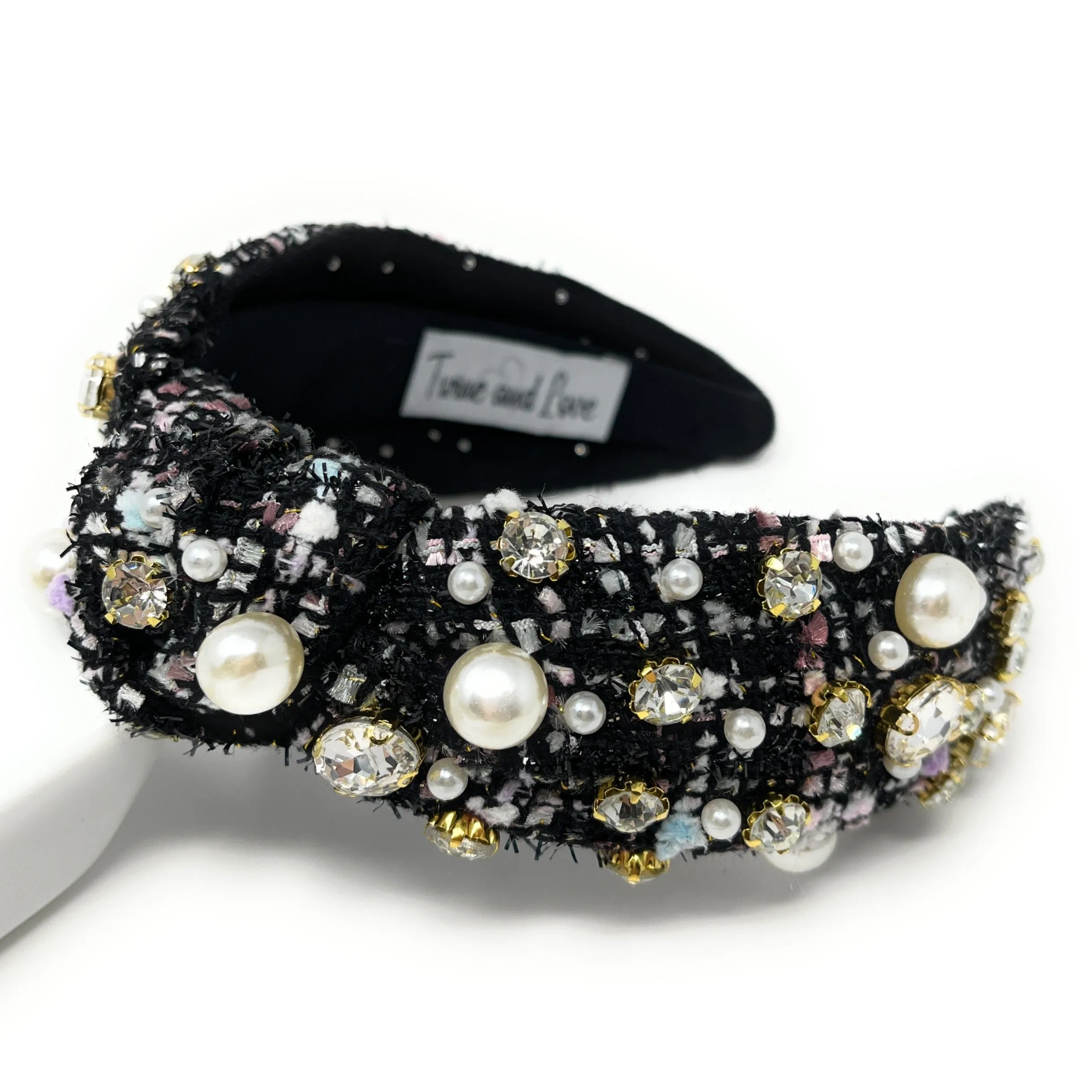 Eira Jeweled Pearl Knot Headband